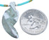 Turquoise And Multicolor Sterling Silver Leaf Bead Necklace BX120817